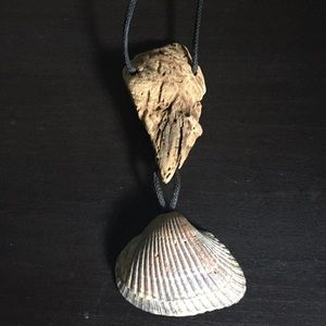 Driftwood and Shell Necklace